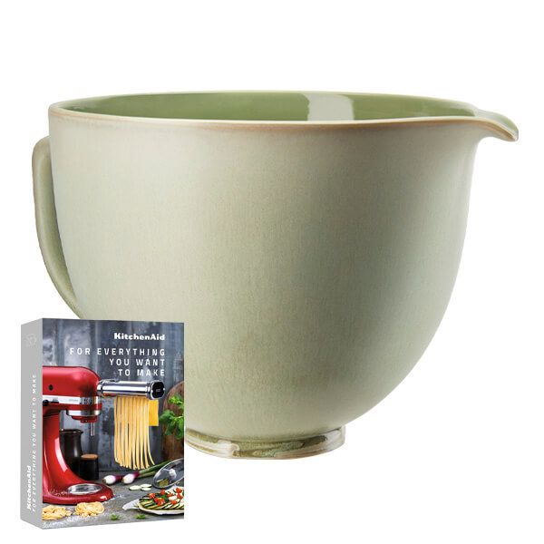 KitchenAid Ceramic 4.8L Mixer Bowl Sage Leaf With FREE Gift