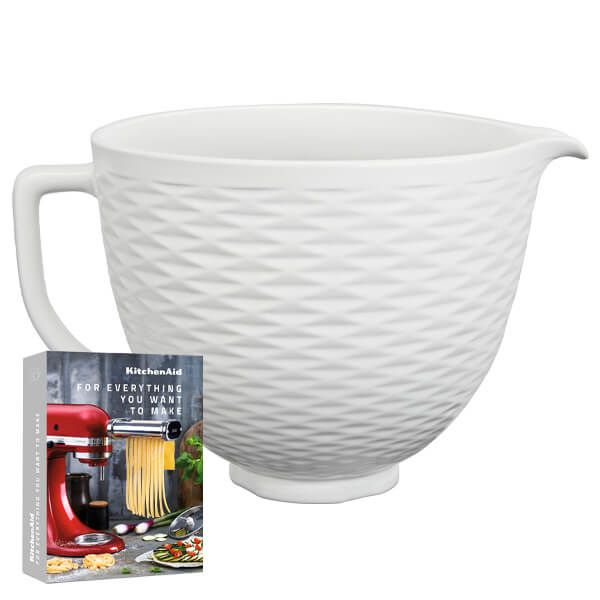 KitchenAid Ceramic 4.8L Mixer Bowl Embossed With FREE Gift