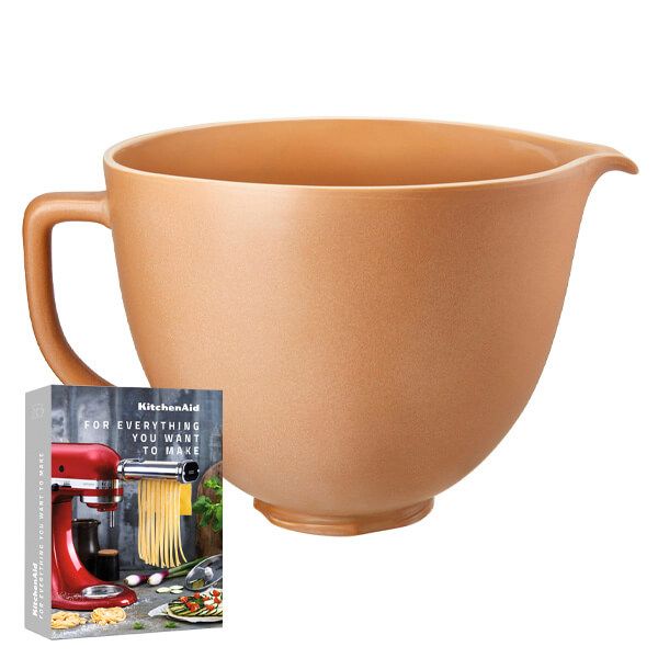 KitchenAid Ceramic 4.8L Mixer Bowl Fired Clay With FREE Gift