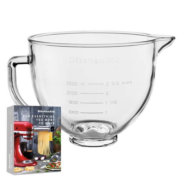 KitchenAid New Design 4.8L Glass Bowl With FREE Gift