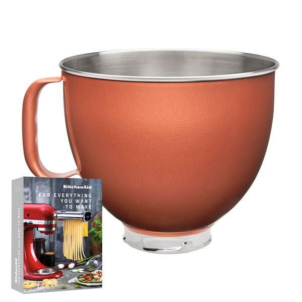 KitchenAid Stainless Steel Copper Pearl 4.8L Mixer Bowl With FREE Gift