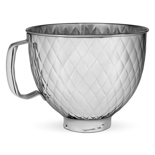 KitchenAid Stainless Steel Silver Quilted 4.8L Mixer Bowl