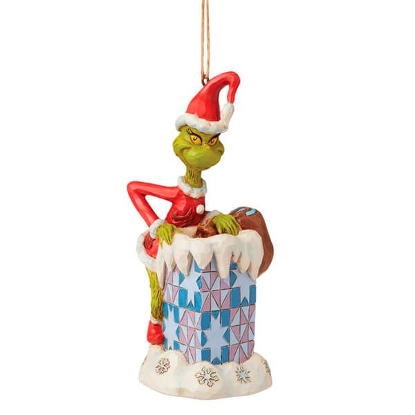 Grinch by Jim Shore Grinch Climbing in Chimney Hanging Ornament