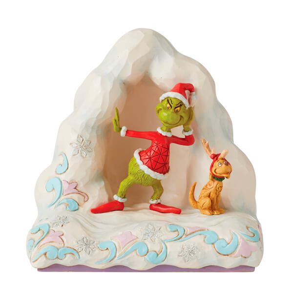 Grinch by Jim Shore Grinch Standing by Mounds of Snow Illuminated Figurine