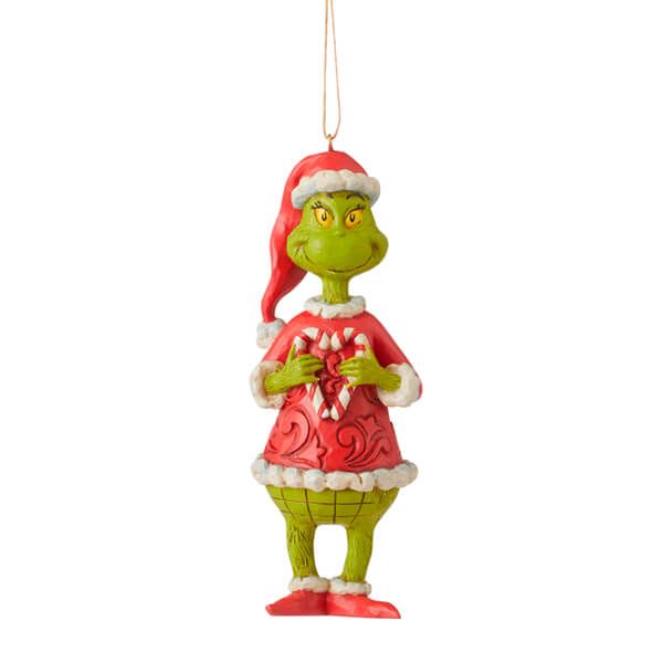 Grinch by Jim Shore Grinch Holding Heart Shaped Candy Cane Hanging Ornament