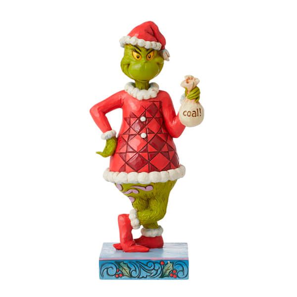 Grinch by Jim Shore Grinch with Bag of Coal Figurine