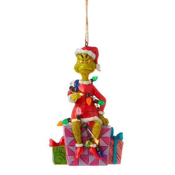 Grinch by Jim Shore Grinch Wrapped in Lights Hanging Ornament