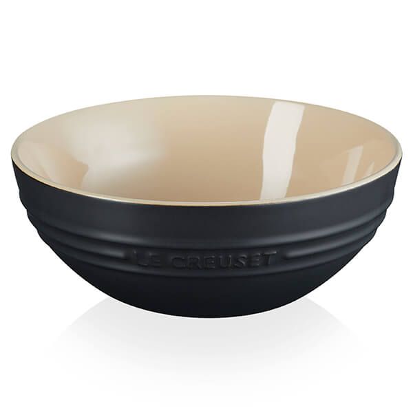 Le Creuset Satin Black Stoneware 20cm Serving Bowl