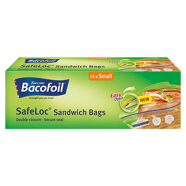 Bacofoil 25 x 1L Safeloc Sandwich Bags