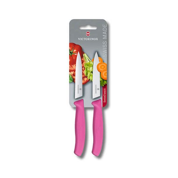 Victorinox Swiss Classic Pink Paring Knife Combination Twin Pack