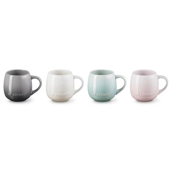 Le Creuset Stoneware Set of 4 Coupe Collection 320ml Sphere Mugs