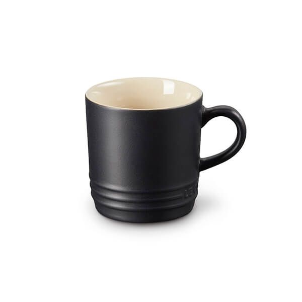 Le Creuset Satin Black Stoneware Cappuccino Mug