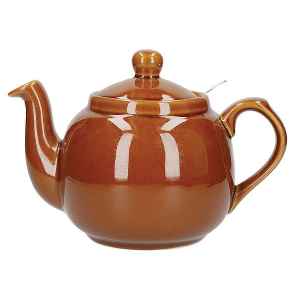 London Pottery Farmhouse Filter 4 Cup Teapot Rockingham Brown