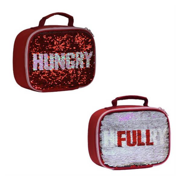 My Little Lunch Sequin Lunch Bag Hungry / Full