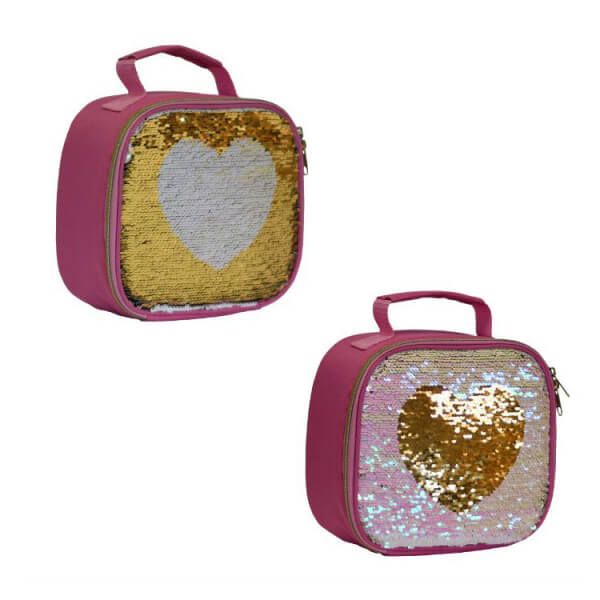My Little Lunch Sequin Lunch Bag Heart
