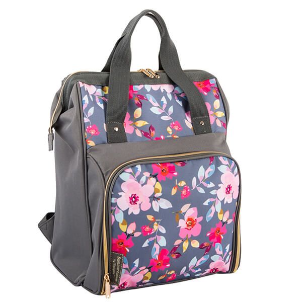 Navigate Gardenia 2 Person Backpack Grey Floral