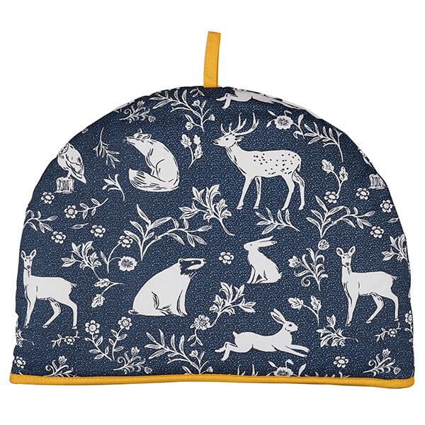 Ulster Weavers Forest Friends Navy & Springtime Yellow Tea Cosy