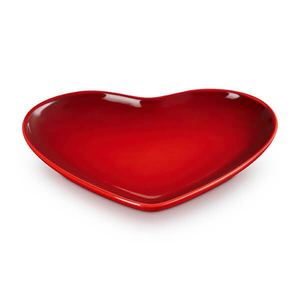 Le Creuset L'Amour Heart Collection Cerise 23cm Heart Plate