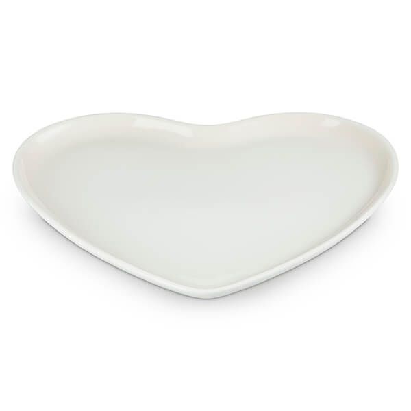Le Creuset Meringue Stoneware 32cm Heart Serving Platter