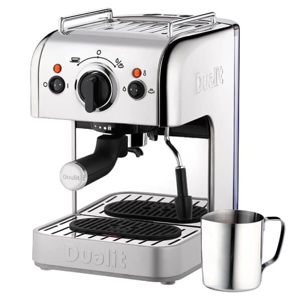 Dualit 3 in 1 Coffee Machine, Polished Stainless Steel with Stainless Steel Jug