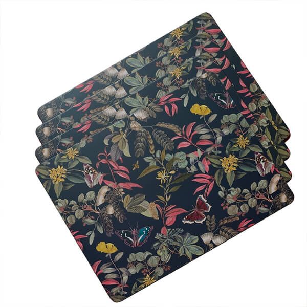 Royal Botanic Gardens Kew Midnight Floral Rectangle Placemat Pack Of 4