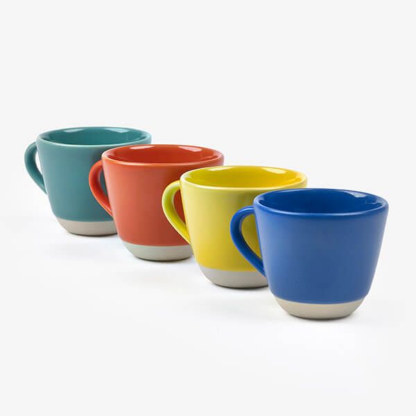 Sur La Table Colour Me Happy Set of 4 Mixed Colour Espresso Cups
