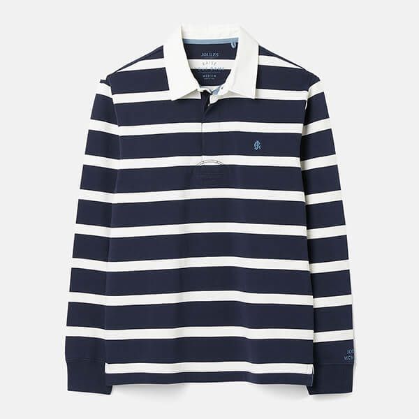 Joules Mens Navy White Stripe Onside Rugby Shirt