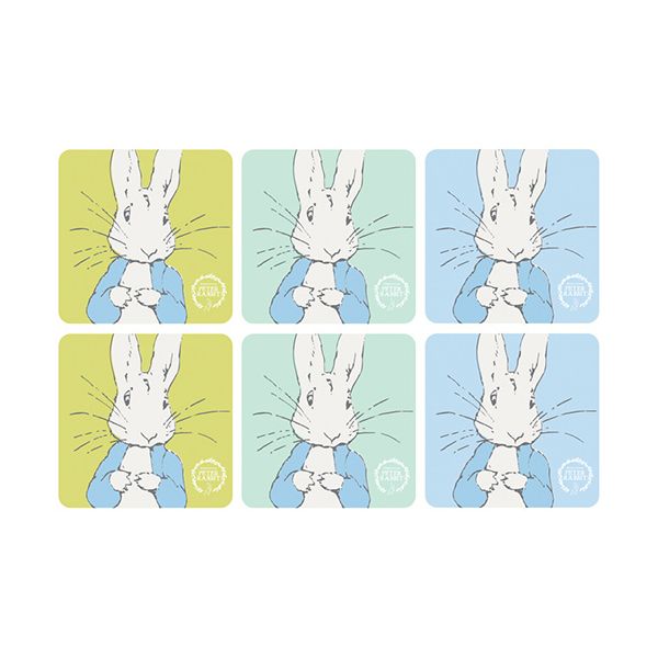 Peter Rabbit Contemporary Set Of 6 Coasters
