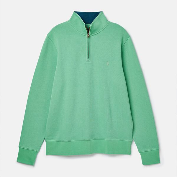 Joules Mens Soft Green Alistair Quarter Zip Sweatshirt