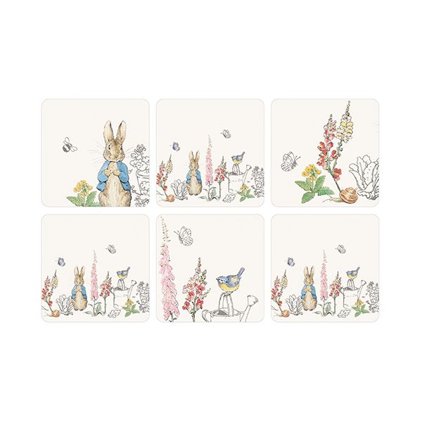Peter Rabbit Classic Set Of 6 Coasters