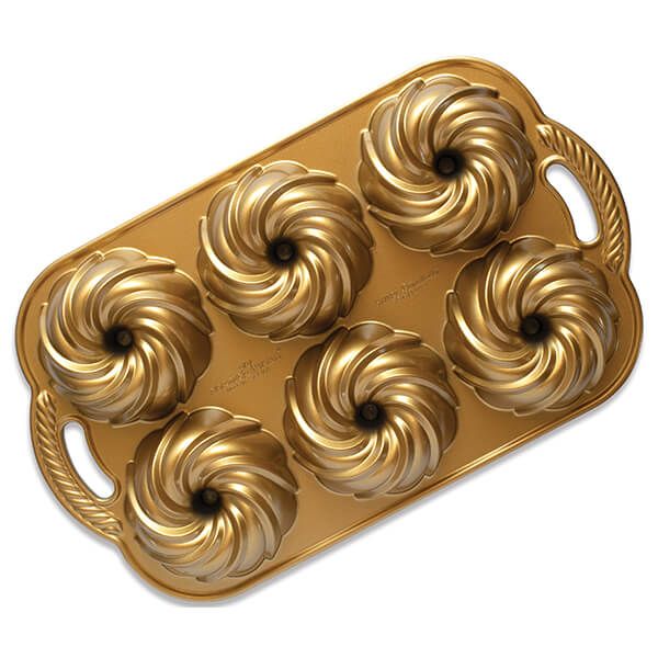 Nordic Ware Gold Swirl Bundtlette
