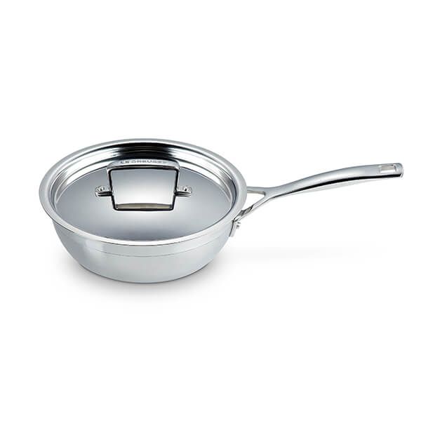 Le Creuset 3-ply Stainless Steel 20cm Non-Stick Chef's Pan with Lid