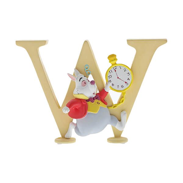 Disney W White Rabbit Ornamental Letter