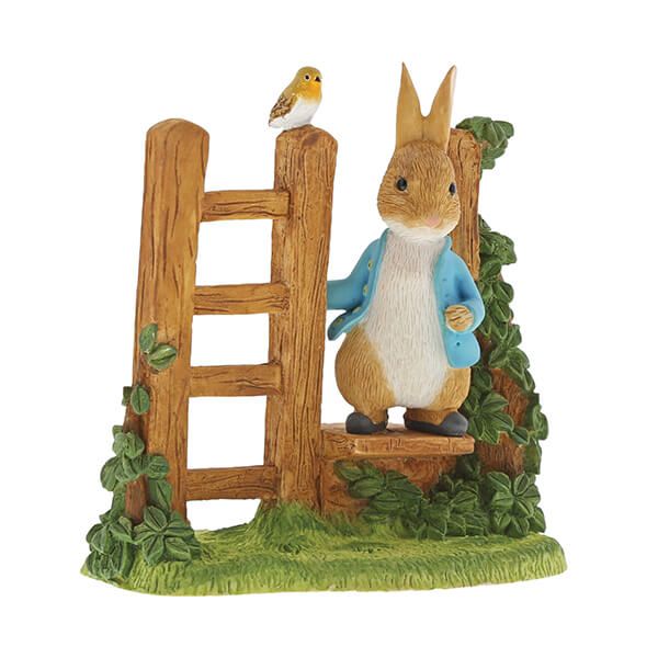 Beatrix Potter Peter Rabbit On Stile Figurine Figurine