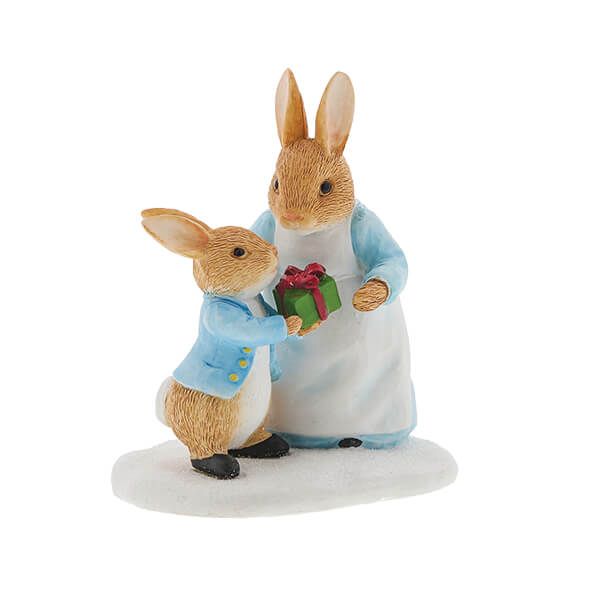 Beatrix Potter Mrs Rabbit Passing Peter a Present Figurine