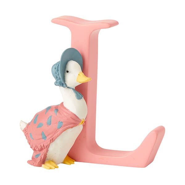 Beatrix Potter L Jemima Puddle Duck Ornamental Letter