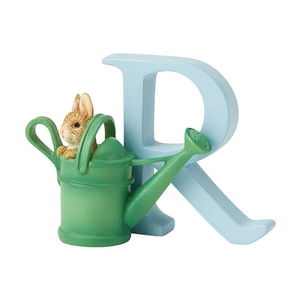 Beatrix Potter R Peter Rabbit in Watering Can Ornamental Letter
