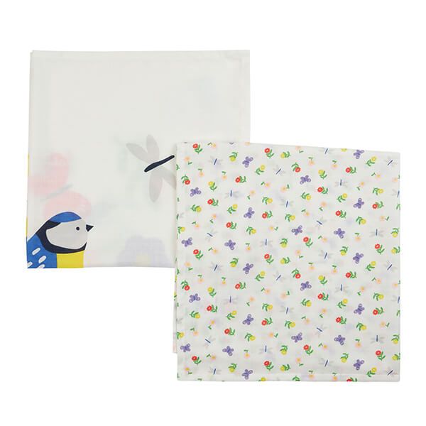 Frugi Organic Soft White Hedgerow Lovely 2 Pack Muslin
