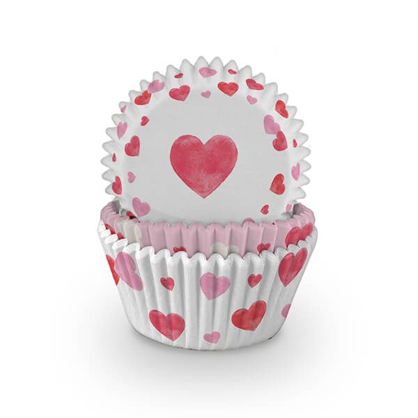 Anniversary House Heart Cupcake Cases Pack of 75