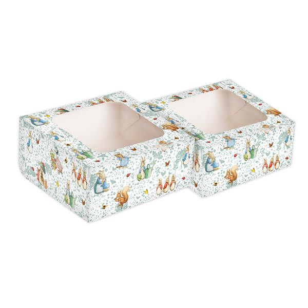 Anniversary House Beatrix Potter Square Treat Boxes with Window Pack of 2