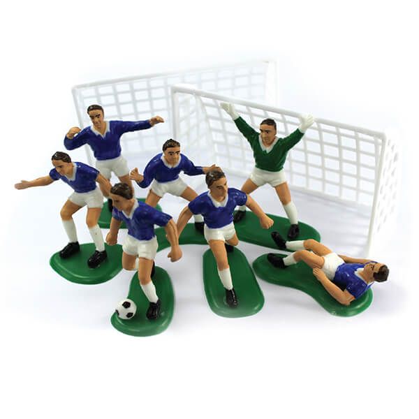 Anniversary House Football Cake Decoration Set Blue Pack of 9