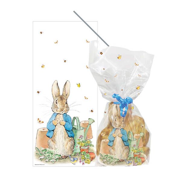 Anniversary House Peter Rabbit Cello Bags with Twist Ties Pack of 20