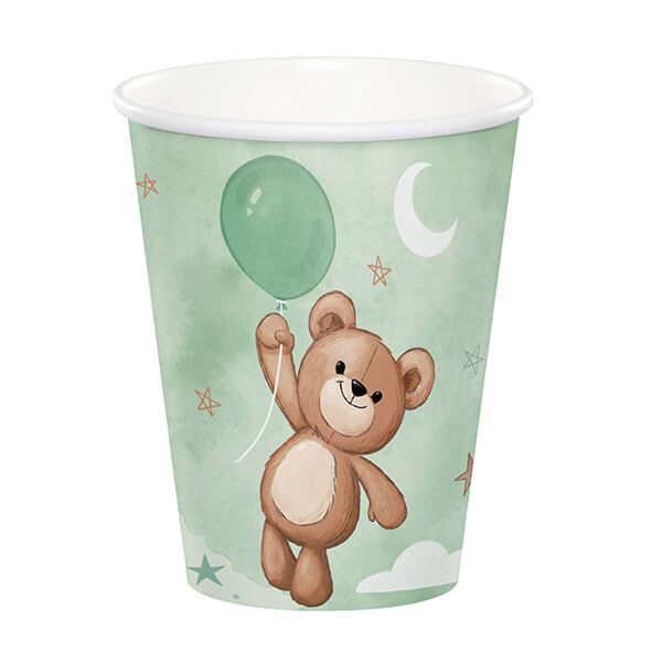 Anniversary House Teddy Bear Paper Cups Pack of 8