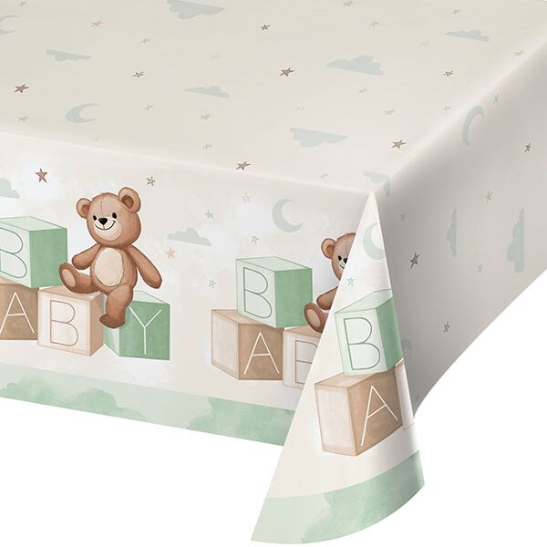 Anniversary House Teddy Bear Paper Tablecover