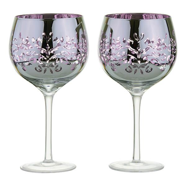 Artland Filigree Gin Glasses Lilac Set of 2