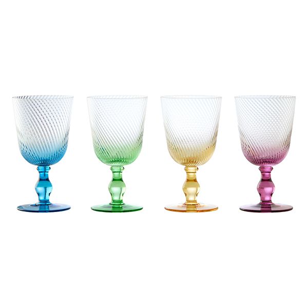 Anton Studio Designs Swirl Wine Goblets Set of 4