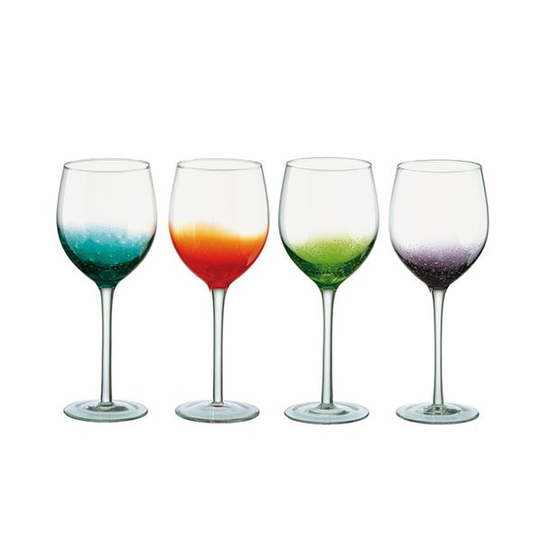 Anton Studios Fizz Set of 4 Wine Glasses