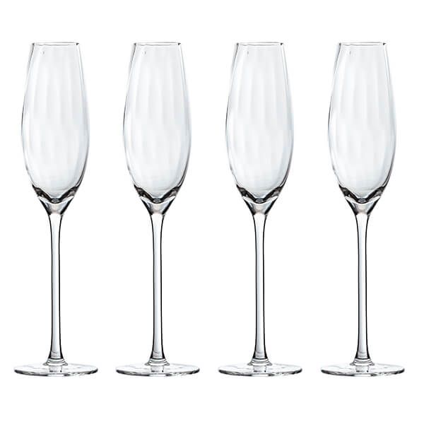 Artisan Street Ripple Champagne Glasses Set of 4