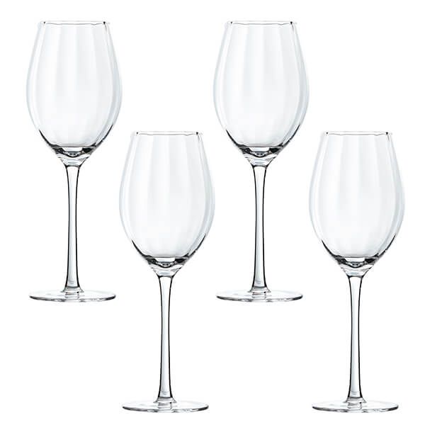 Artisan Street Ripple White Wine Glasses Set of 4