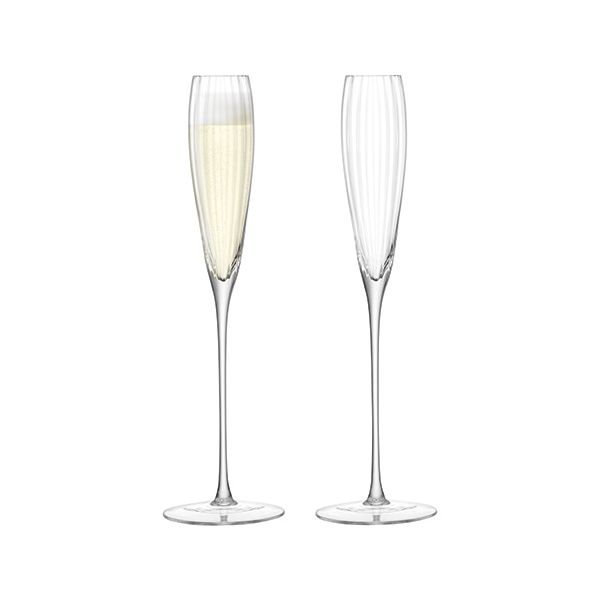 LSA Aurelia Grand Champagne Flute 165ml Clear Optic Set Of Two